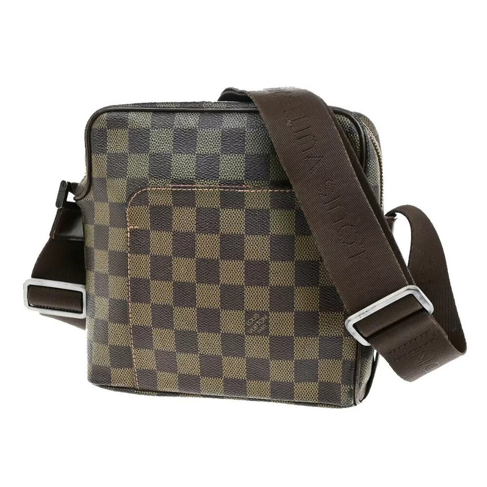 LOUIS VUITTON Olav PM Shoulder Bag Damier Ebene Leather Brown N41442 31YG510